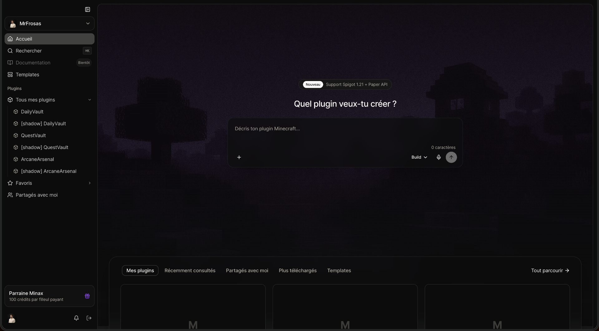 Aperçu du projet MINAX